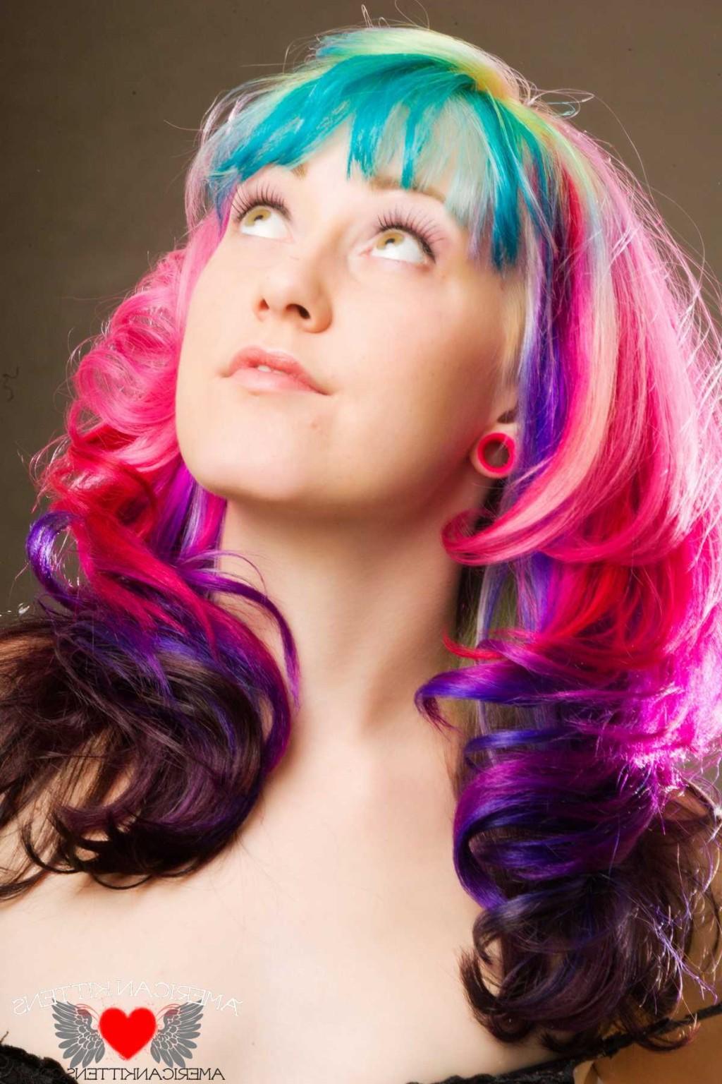 18P Hannah Holdem multi colored hair