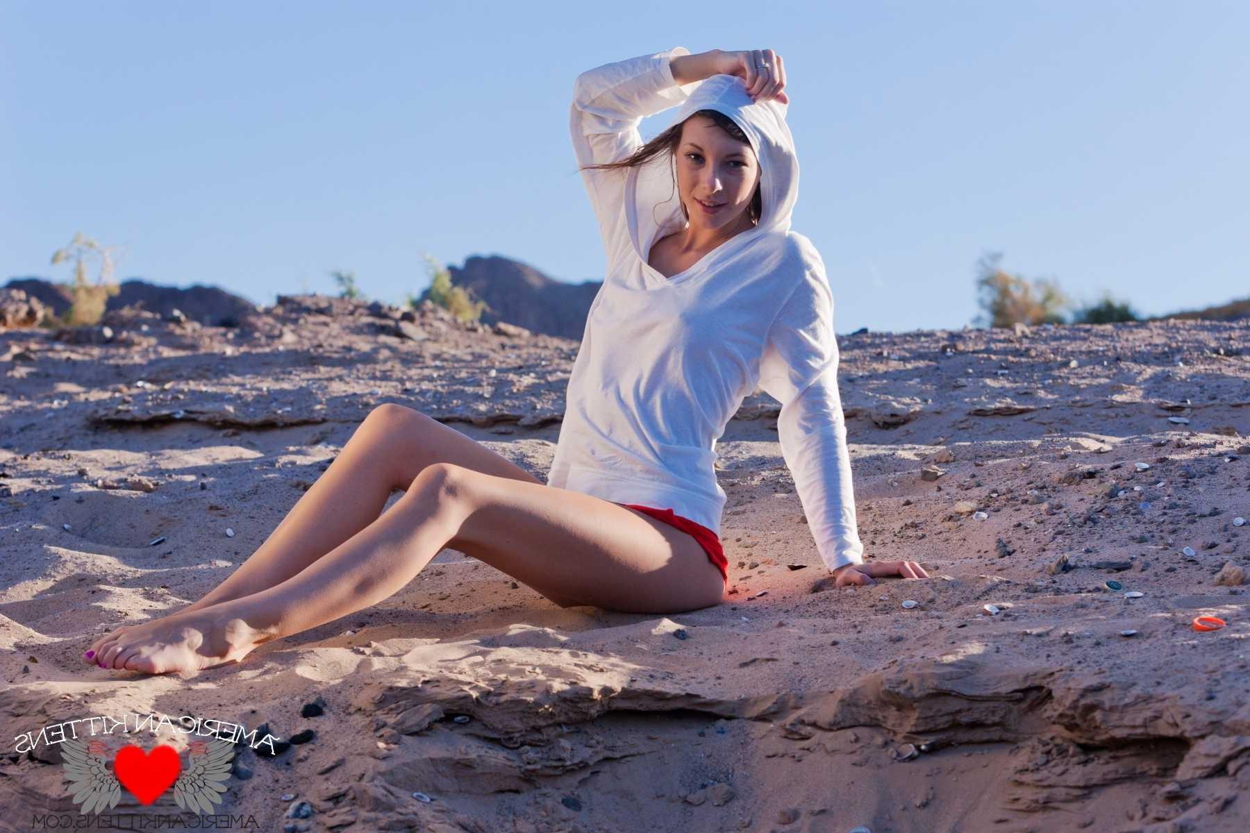 18P Kayden Love on the beach