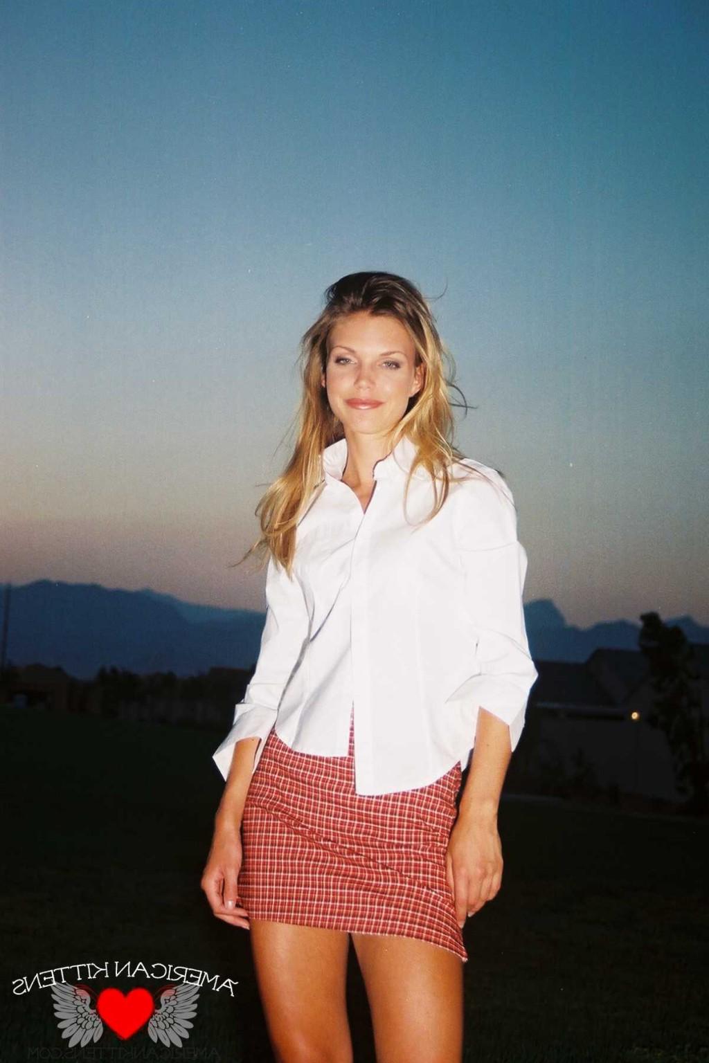 18P Ashley white socks and a short skirt so hot