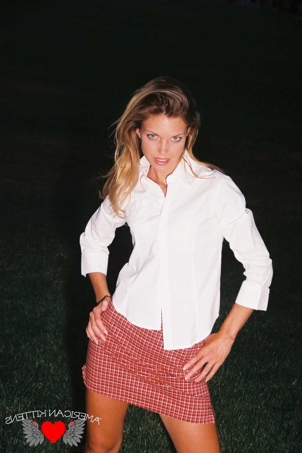 18P Ashley white socks and a short skirt so hot