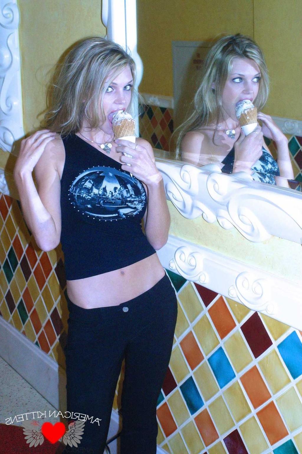 18P Ashley is outside wearing a black top and looking so hot she is so pretty just l