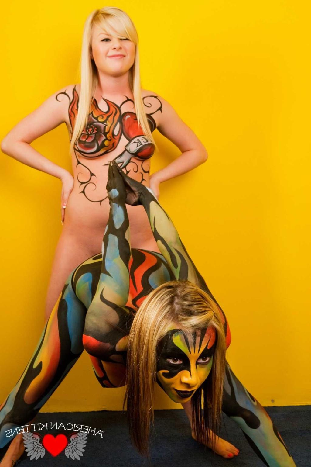 18P Kayden Love with painted friend