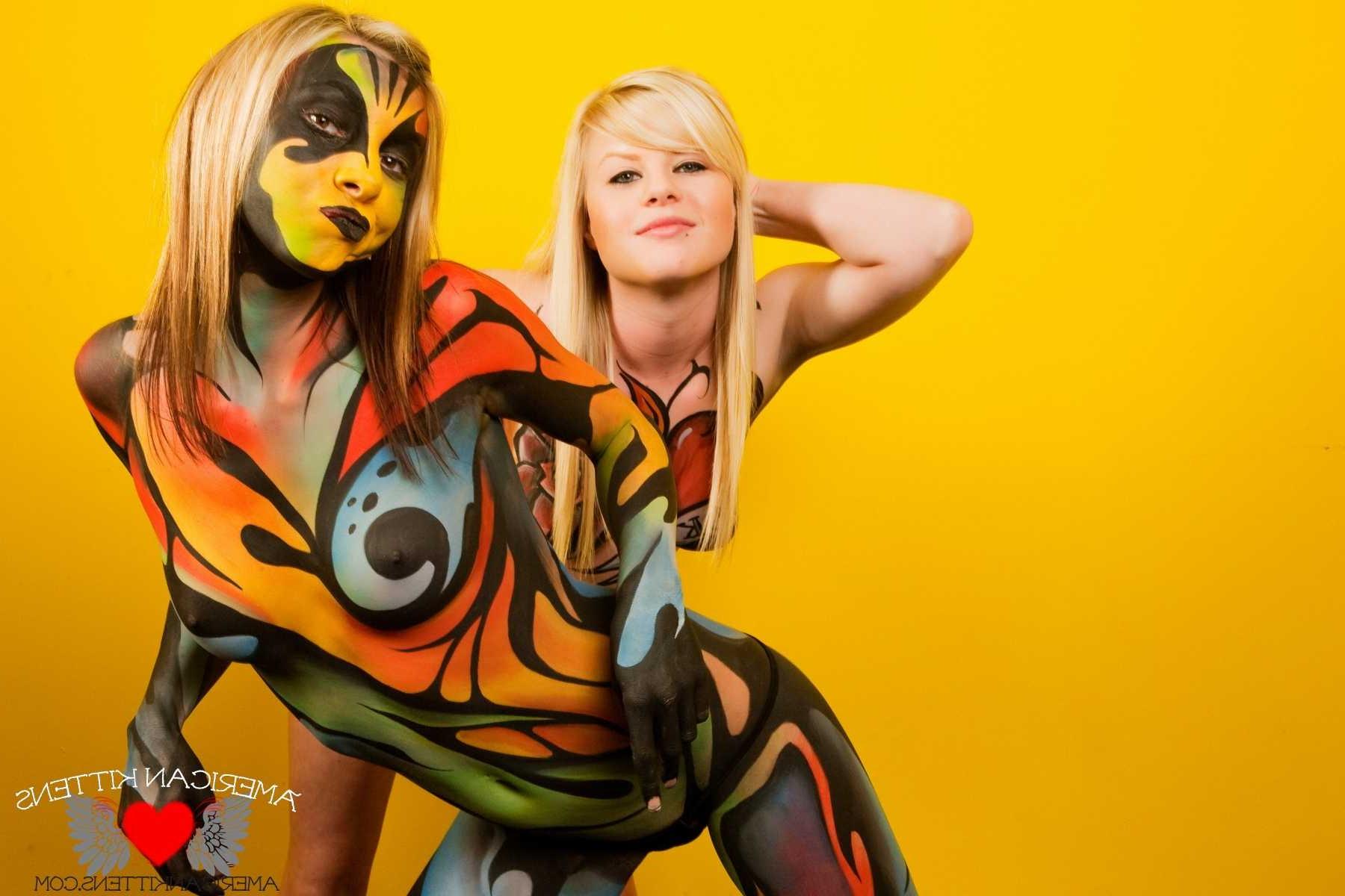 18P Kayden Love with painted friend
