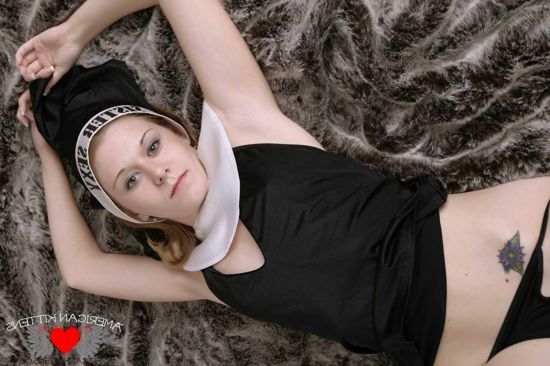 18P Ashlee as a nun I dont think so we know better but what a great disguise no one 