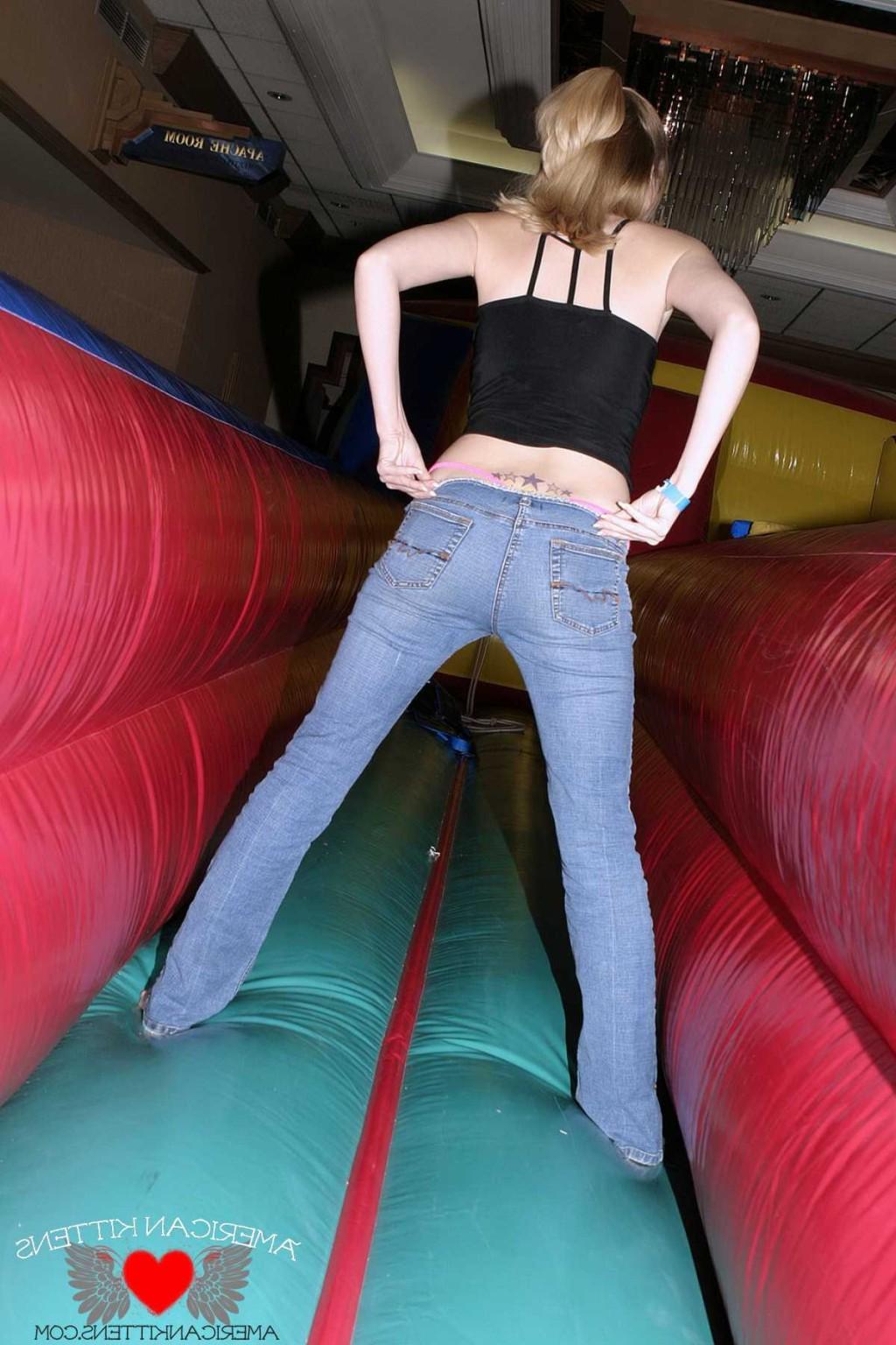 18P Watch has ashlee gets wild in a air filled house 