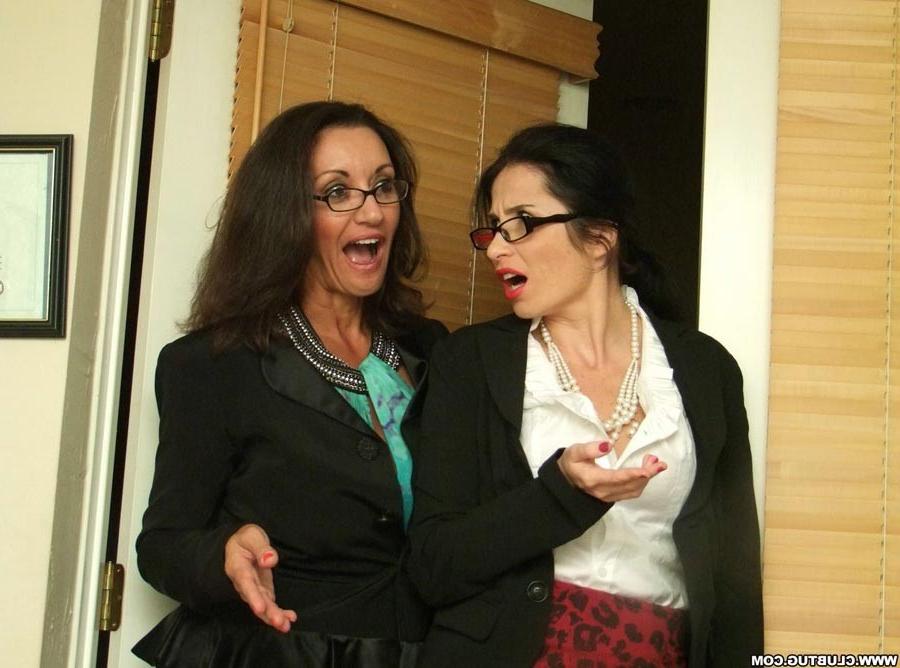 12P MILF Secretaries Persia Monir and Tatiana Petrove strokes guys cock in the offic