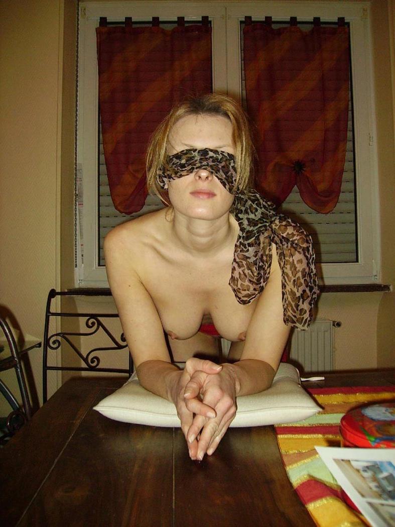 20P Amateur wife sucks cock blindfolded