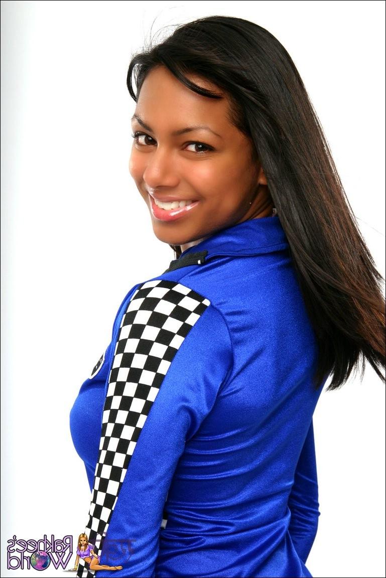 15P Cute Indian teen in a racer girl outfit being a tease