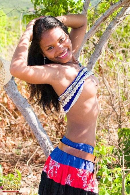 15P tasty brown indian girl shows perfect dark titties