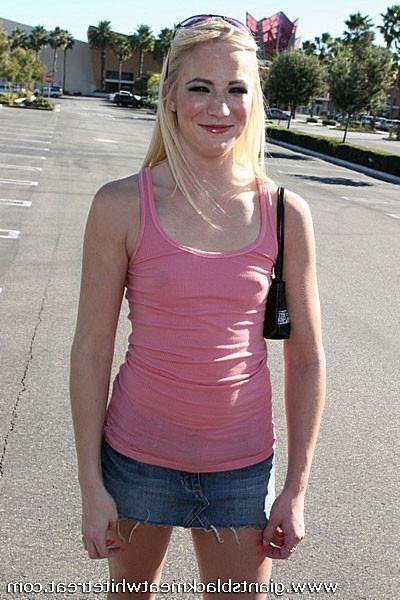 16P blonde plays wuth her snatch while sucking black dick