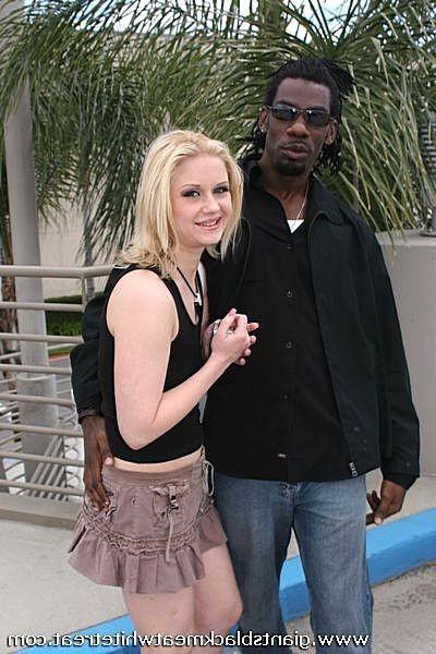 16P Blonde slut crawls on all fours to suck a massive black dick