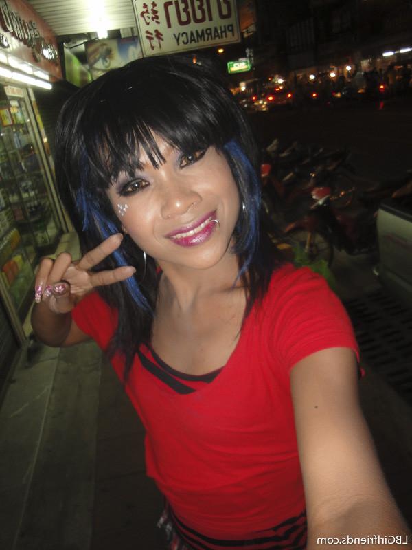 15P Hot Emo Ladyboy Girlfriend exposing her tight shemale body