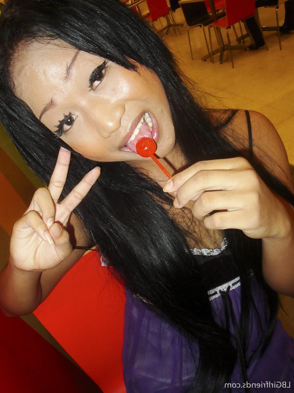 15P Sweet Ladyboy Girlfriend Public Flashing Perky Tits And Big Shemale Cock