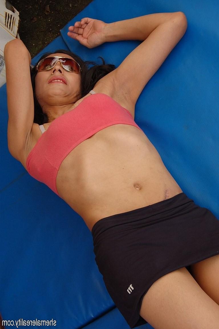 12P Excited tranny gets real cock deeper in ass in shemale pics