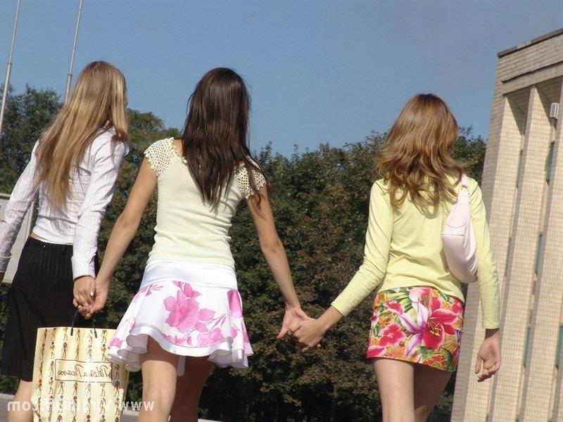15P Three very petite teen cuties getting frisky outdoors