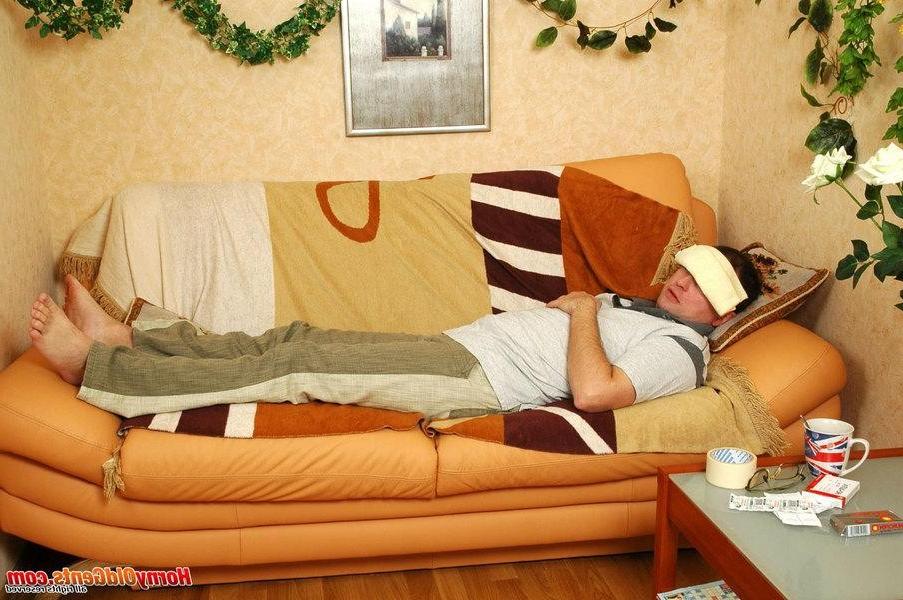 20P This rich guy gets his maid to wear stockings while he fucks her