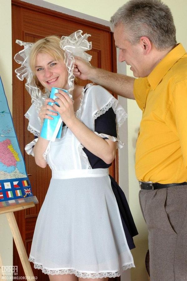 20P The old man of the house likes to fuck his young maid every day