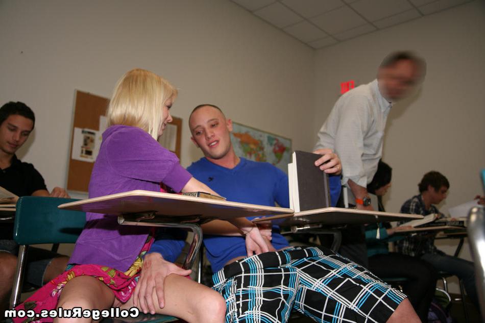 15P Masturbating teen GF jerks off cock during class
