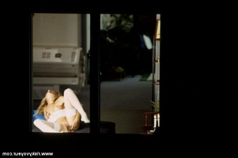 16P Unsuspecting blonde cutie caught masturbating
