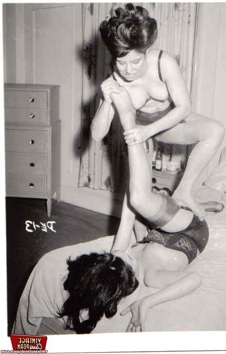 12P Crazy and vintage lesbians wrestling fifties party