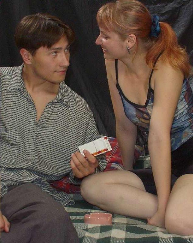 16P Russian smoker babe sucking a big cock for cumshot