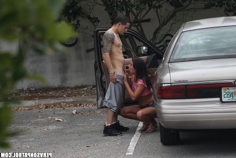 16P Yummy teen caught on spycam while getting slammed outdoors