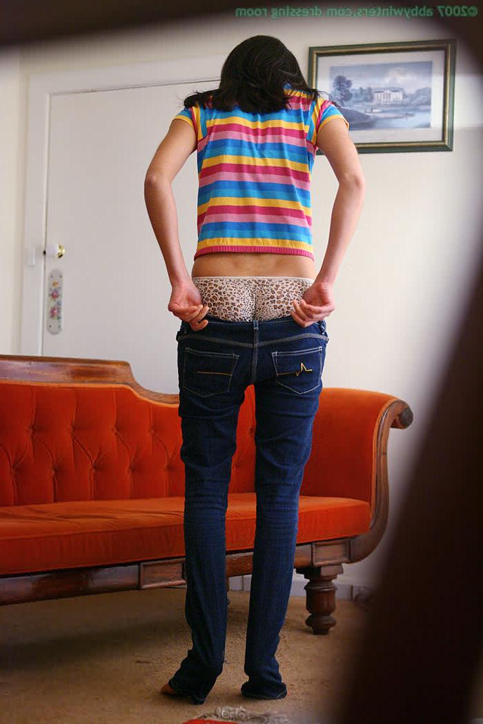 16P Lovely leggy naked neighbor Narida caught dressing