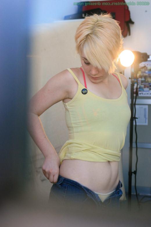 16P Petite Blonde Caught Nude in Private Dressing Room