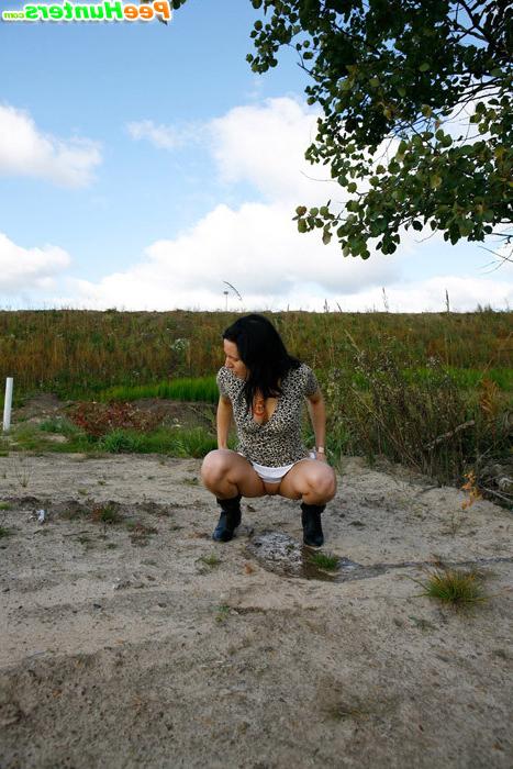 16P Lonely teenage walker caught peeing near the highway