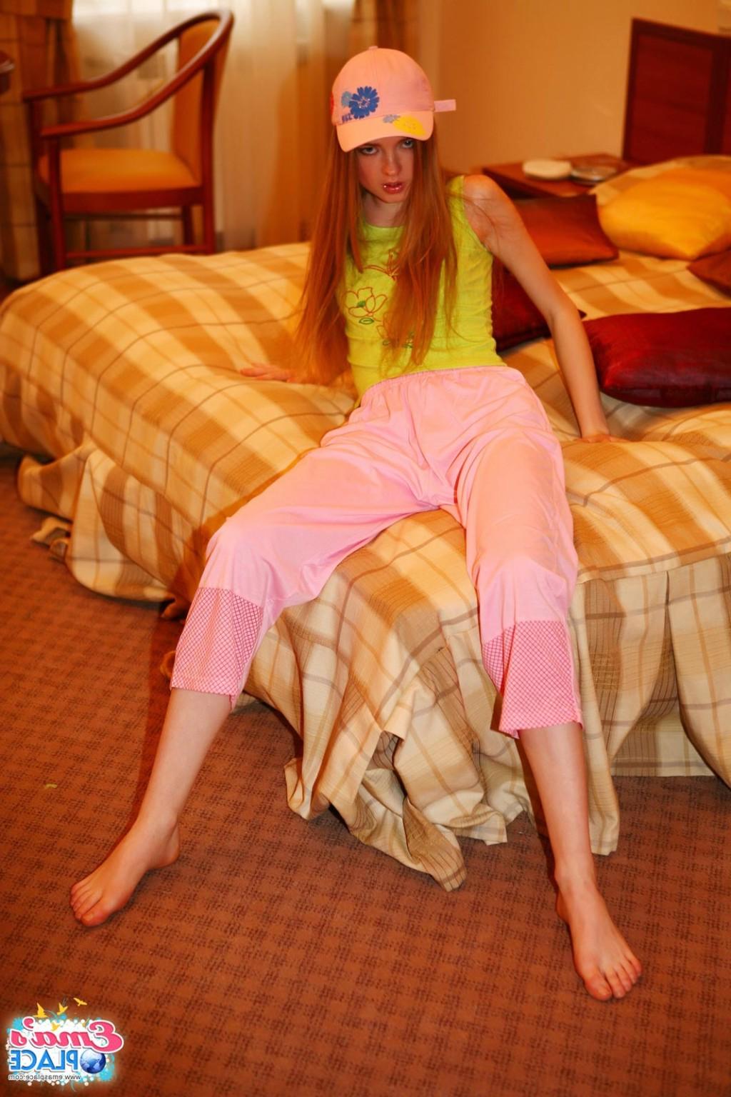 16P Petite teen wearing hat