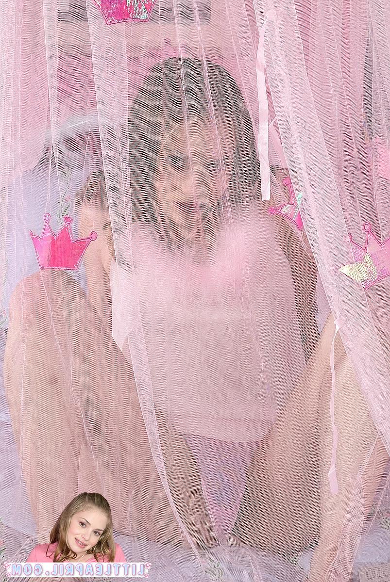 12P horny little april stripping