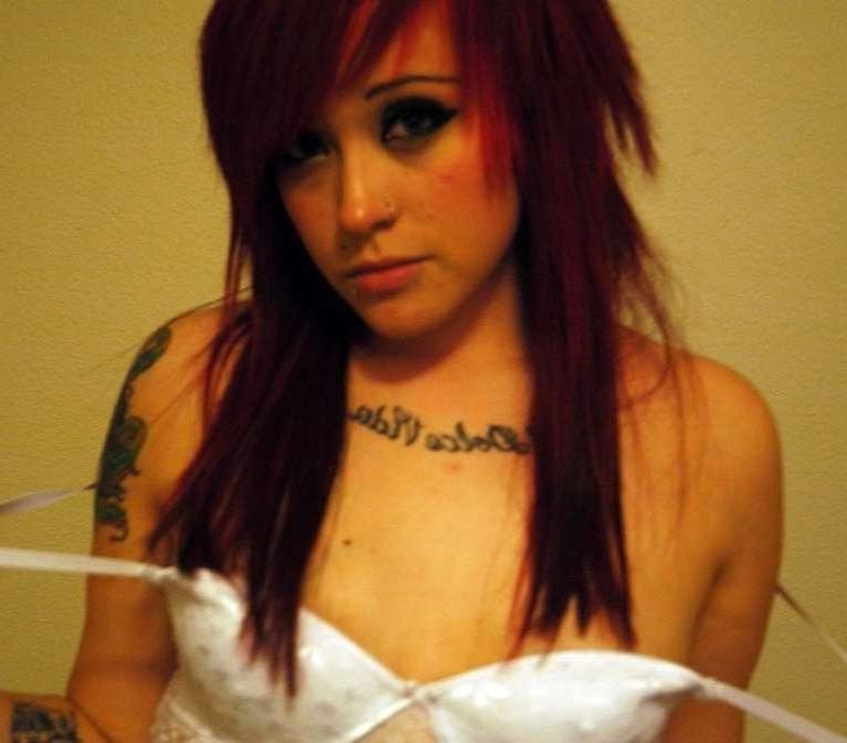 15P Hot Red Headed Emo Flashing Her Tender Perky Tits She Is So Naughty So Sweet