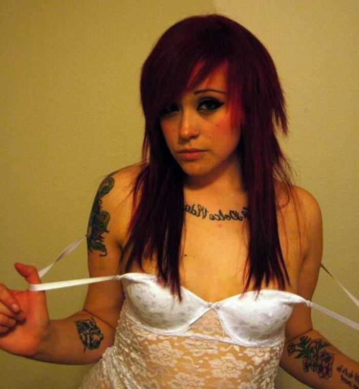 15P Hot Red Headed Emo Flashing Her Tender Perky Tits She Is So Naughty So Sweet