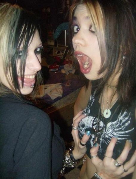 15P Hot Emo Girlfriends Flashing Insanely Perky Tits