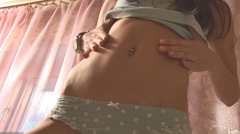 17P Petite teen babe sucks dick with finger in her ass
