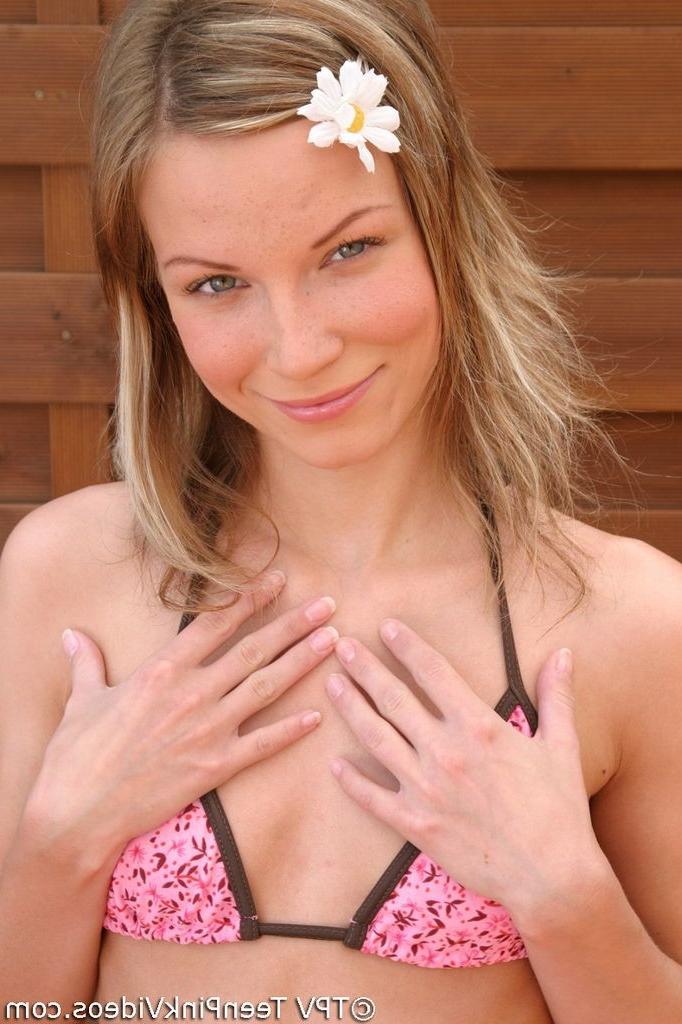15P Small titted petite teen shows and spreads pussy