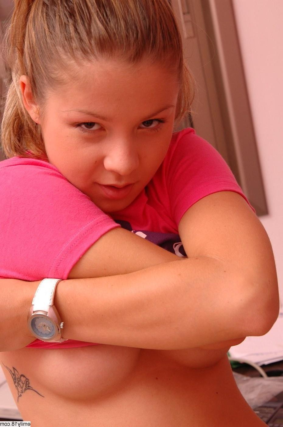15P Young cute emily showing her petite body