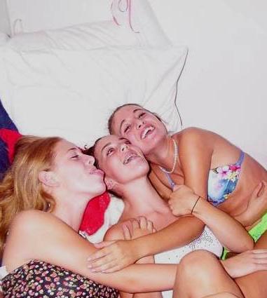 16P Real amateur teens get caught on film topless and nude