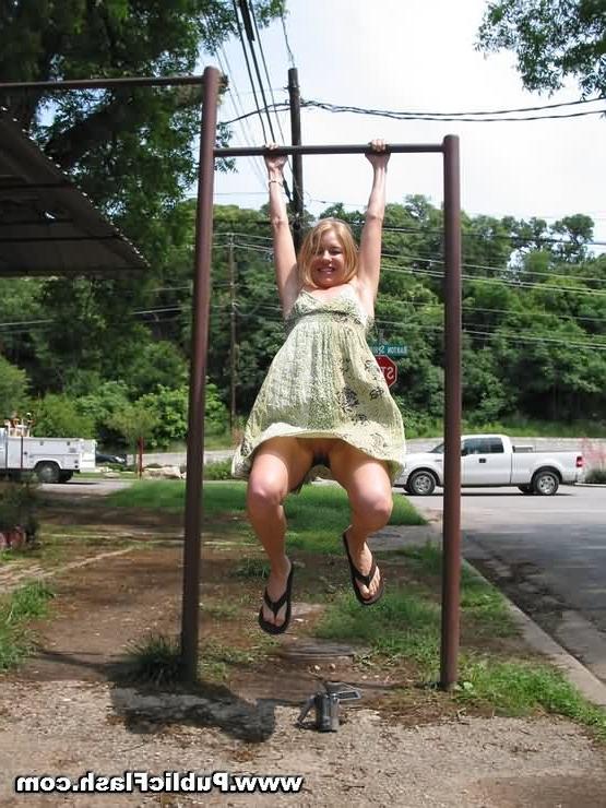 16P Perky Blonde Flashing Tits Outdoors in Austin City