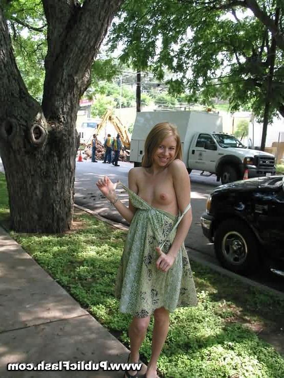 16P Perky Blonde Flashing Tits Outdoors in Austin City