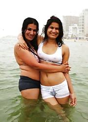 12P Dubai beach indian  lady,s