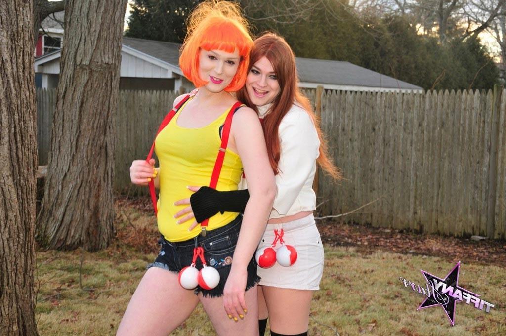 12P Tiffany Starr and her shemale GF having sex