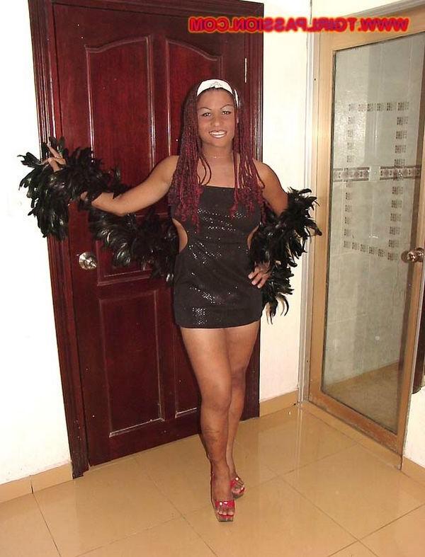 14P Beautiful ebony shemale cock stroker