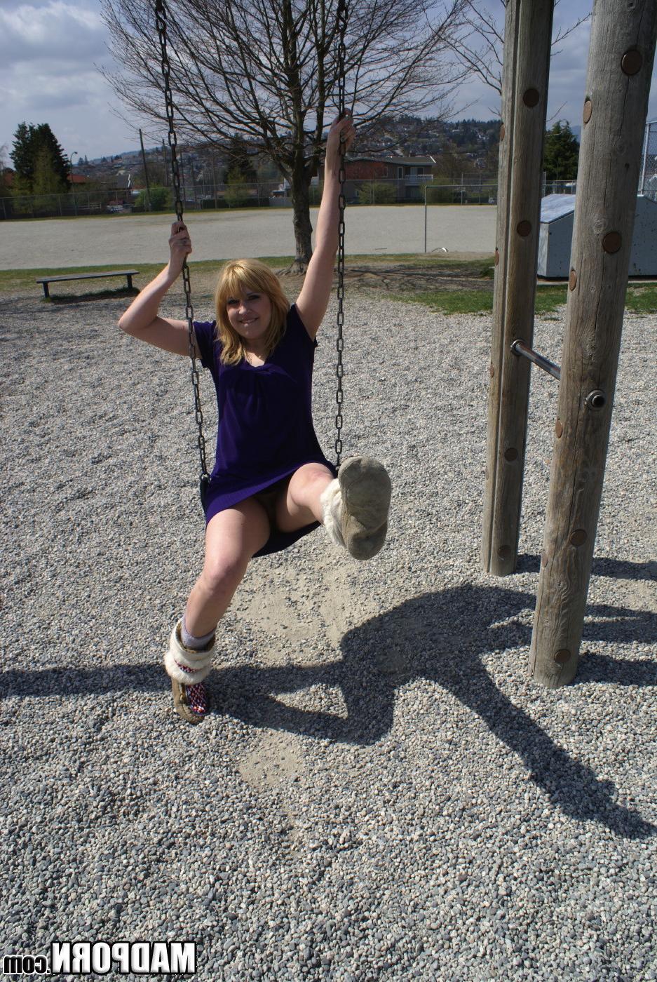 14P Sweet Peach Georgia and her BF head to the playground for XXX fun