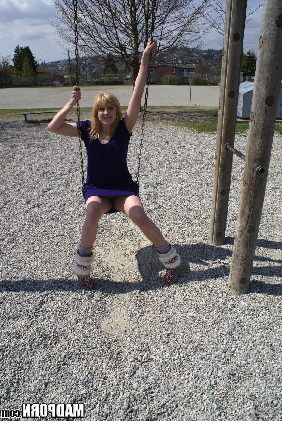 14P Sweet Peach Georgia and her BF head to the playground for XXX fun
