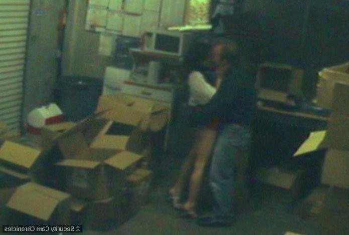 16P Horny amateur couple caught by hidden security camera