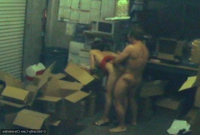 16P Horny amateur couple caught by hidden security camera