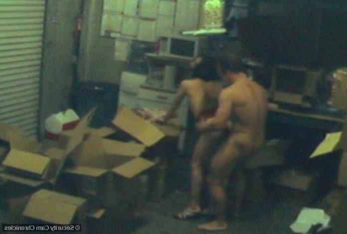 16P Horny amateur couple caught by hidden security camera