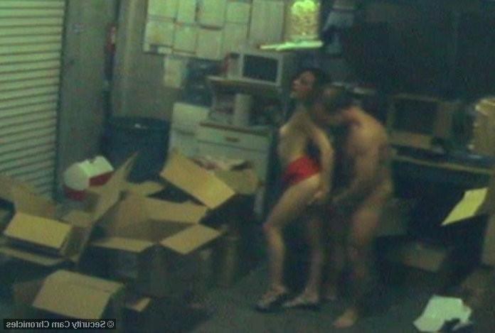16P Horny amateur couple caught by hidden security camera