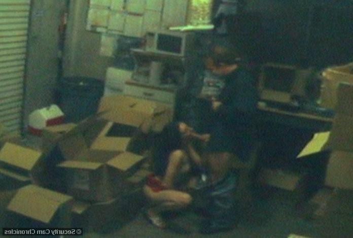 16P Horny amateur couple caught by hidden security camera